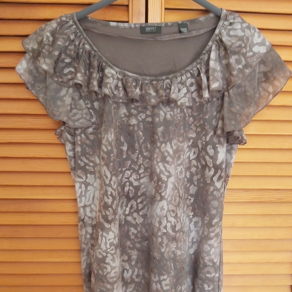 Esprit animal print camo shirt - Picture 1 of 2